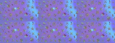 Çiçek desenli eskiz, yaz çiçekleri. Renkli Bahar Teması eskiz kalıbı. Düz Çiçek Elementleri Tasarımı. Mor renkte çiçekler.