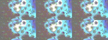 Suluboya desenli çiçek deseni. Ton halinde. Çiçeğin suluboya çizimlerinin mükemmel deseni. Moda baskısı. Dekorasyon ve tasarım için güzel desen.