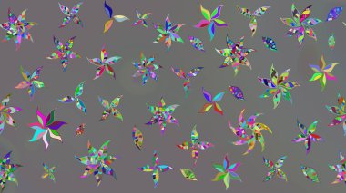 Küçük çiçekte güzel bir desen. Moda baskıları için zarif bir şablon. Küçük renkli çiçekler. Çiçekli bahar çiçekleri. Motley illüstrasyonu.