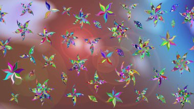 Tatil havası. Bahar mevsimi. Nazik romantik baskı. Raster güzel bir çiçek deseni çiziyor..