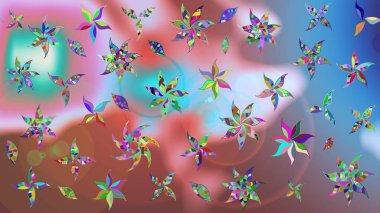 Çiçek arkaplan. Doğa. Çiçek kolajı. Raster deseni. - Mavi çiçekler. Çiçek kompozisyonu. Küçük çiçekte güzel desen var..