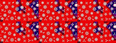 Yumuşak, bahar çiçekli arka plan. Kırmızı renkte çiçekler. Raster çiçek desenli ve çiçekli..