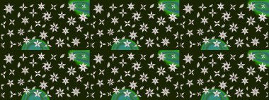 Güzel kumaş deseni. Bahar çiçekleriyle güzel bir çiçek deseni çizmişsin. Raster illüstrasyonu.