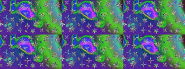 Çiçekli eskiz çizimi. Yeşil renkli çiçekler. Düz Çiçek Elementleri Tasarımı. Renkli Yaz Teması çizim şablonu.