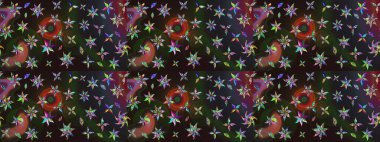 Tekstil ve kapak tasarımı için mükemmel. Gri renkli çiçekler. Renkli gri çizim kalıbı. Elle çizilmiş sonbahar çiçeği deseni. Doodle tarzı.