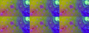 Yeşil renkli etnik çiçeklerle süslenmiş zarif bir eskiz şekli. Raster Çiçek İllüstrasyon Şirin Tekstil.