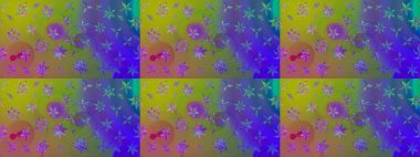 Raster çiçek izi. Çiçekli menekşe çizim deseni. Klasik taslak çizimi.