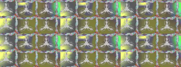 Raster. Tarafsız, gri ve yeşil renkte güzel çiçekli çizim deseni, suluboya çiçek deseni, duvar kağıdı, kart veya kumaş için fayanslı.