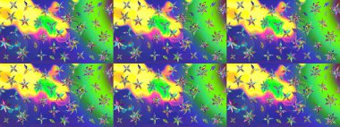 Renkli Bahar Teması eskiz kalıbı. Düz Çiçek Elementleri Tasarımı. Raster güzel kumaş deseni çiziyor. Çiçek deseni.