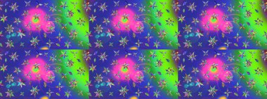 Millefleur 'lar. Küçük mavi çiçekli oldukça eski bir besin torbası deseni. Tekstil, kumaş, kapaklar, duvar kağıtları, baskı, paket, koleksiyon defteri, örgü, dekupaj için çiçek arkaplanı..