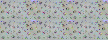 Halk tarzı. Moda baskıları için zarif bir şablon. Modern çiçek arkaplanı. Parlak renkli çiçekleri ve gri yaprakları olan muhteşem bir çiçek deseni..