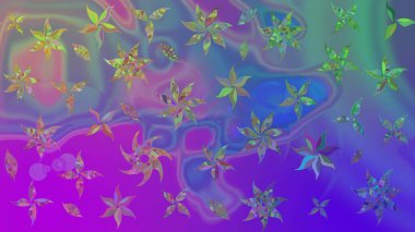 Çiçekler suluboya eskiz deseni. Raster Stili kumaş deseni.