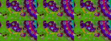 Raster Hip kumaş deseni. Eskiz Vintage Çiçek Deseni.