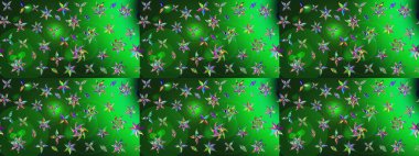 Sevgililer günü ve tebrik kartı konsepti için şık bir davetiye. Üst manzara, yumuşak stil. Yeşil renkte manzaralı çiçek deseni. Çiçek kompozisyonu, el boyası, hassas şablon..