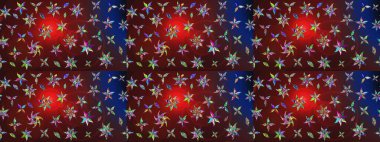 Küçük çiçekteki sevimli çiçek deseni. Raster illüstrasyonu. Çizim.