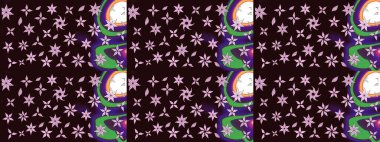 Düz Çiçek Elementleri Tasarımı. Güzel kumaş deseni. Zentangle soyut çiçekleri. Renkli Bahar Teması eskiz kalıbı. Karalama çiçeği. Raster illüstrasyonu.