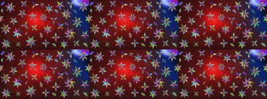 Güzel, parlak, pürüzsüz kumaş, tuval. Eski moda arka plan. Raster illüstrasyonu. Çiçek çelengi. Kıvırcık, parlak örgü. Desen, çizim, çiçek sınırı..