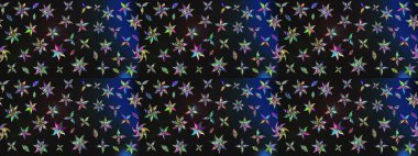 Raster illüstrasyonundaki çiçek desenli çizim. Düz Çiçek Elementleri Tasarımı. Gri renkli çiçekler. Renkli Bahar Teması çizim şablonu.