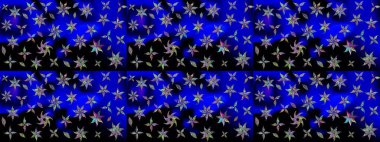 Çiçekler, dallar, bitkiler ve çiçekler. Raster illüstrasyonu. Güzel kumaş deseni. El çizimi.