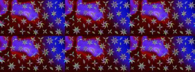 Çiçekli karalama şeklinde Raster çiçek deseni. Kahverengi renkli çiçekler. Nazikçe, güzel çiçek arkaplanı..