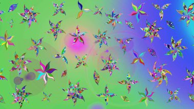 Moda baskıları için zarif bir şablon. Küçük renkli çiçekler. Küçük çiçekte güzel bir desen. Çiçekli bahar çiçekleri. Motley illüstrasyonu. Çizim.