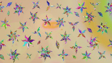 Moda baskıları için zarif bir şablon. Küçük çiçekte güzel bir desen. Çiçekli bahar çiçekleri. Küçük renkli çiçekler. Motley illüstrasyonu.