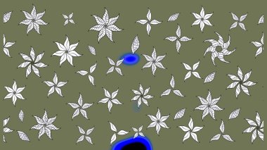 Küçük çiçekteki sevimli çiçek deseni. Raster illüstrasyonu. Çizim.