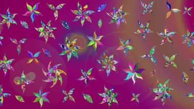 Çiçekli çiçek deseni, suluboya. Küçük çiçekte güzel bir çiçek deseni var. Raster deseni.