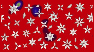 Kırmızı renkte çiçekler. Çiçek desenli eskiz, darbeler, sıçramalar, yaz çiçekleri. Raster illüstrasyonu.