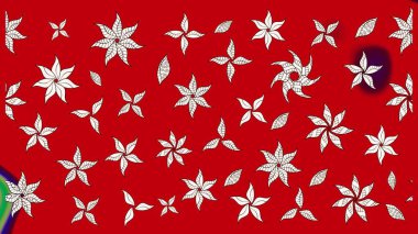 Kırmızı renkte çiçekler. Küçük çiçekte sevimli çiçek deseni var..