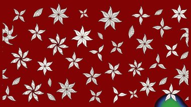 Nazik, narin çiçek arkaplanı. Kırmızı renkte çiçekler. Raster çiçek desenli ve çiçekli..