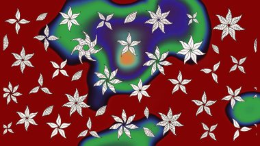 Renkli Yaz Temalı eskiz kalıbı. Güzel kumaş deseni. Güzel eskiz şekli. Raster çiçekli arka plan. Düz Çiçek Elementleri Tasarımı. Yazdır.