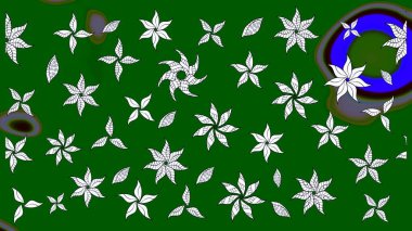 Çiçekler yeşile. Suluboya, elle çizilmiş. Raster hisseleri. Taslak arkaplan deseni.