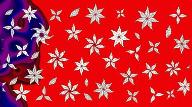 Sabıka fotoğraflarında, bebek kıyafetlerinde, duvar kâğıtlarında, paket kutularında falan kullanılabilir. Raster. Zarif, parlak ve eskiz kırmızı çiçek deseni tasarımı.