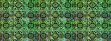 Yeşil renklerdeki altın element. Barok tarzında altın çiçekli süs. Doku arka planında altın duvar kâğıdı. Damask kusursuz yinelenen arkaplan.