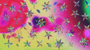 Organik motif arka planı. Çizim kalıbı. Raster illüstrasyonu. Ultraviyole kumaş deseni.