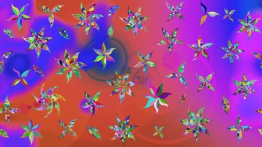 Çiçekli el çizimi çizimi deseni. Modern, menekşe rengi raster arka plan duvar kâğıdı çizimi, klasik çizgi, desenli desenli çiçekler, çiçekli süsler..