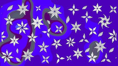 Mor renkler üzerine çiçek desenli çizim, el yapımı papatyalar, papatyalar. Tekrarlayan çiçek arkaplanı, zarif menekşe çiçek duvar kağıdı.