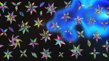 Çiçeksel gri çizim deseni. Raster çiçek izi. Klasik taslak çizimi.