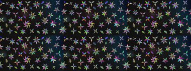 Raster illüstrasyonu. El çizimi. Çiçekli, yapraklı, çiçek desenli çizim..