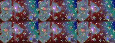 Çiçekli el çizimi çizimi deseni. Modern gelişim kahverengi raster arka plan duvar kâğıdı illüstrasyon klasik çizgili iz sürme desenli çiçekler, çiçekli süsler.