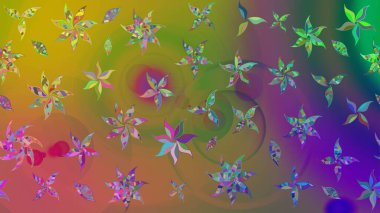 Küçük çiçekteki sevimli çiçek deseni. Raster illüstrasyonu. Modaya uygun kumaş deseni. Tony 'nin kumaş desenini çiz.