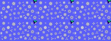 Çiçekli çiçek deseni, suluboya. Mavi renkli çiçekler. Renkli Bahar temalı eskiz modeli. Düz Çiçek Elementleri Tasarım Raster illüstrasyonu.