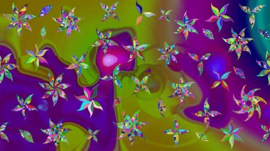 Güzel kumaş deseni. Raster suluboya çiçek deseni, narin çiçekler, mor çiçekler, tebrik kartı şablonu..