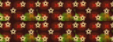 Kar taneleri arka planda. Kahverengi, kırmızı ve yeşil kar taneli Noel kartı kahverengi, kırmızı ve yeşil renklerde. Kış kartı Mutlu Noeller, yeni yıl ve mutlu bayramlar..