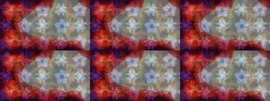 Kar tanesi süs desen. Kar taneleri arka plan. Raster resim. Arka plan üzerinde izole soyut kar taneleri ile düz tasarım. Snowflakes desen.