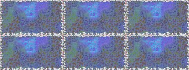 Albüm için resim. Renkli kelebeklerin kusursuz arka planı. Mavi ve mor renkli sanat kelebekleri. Raster illüstrasyonu.