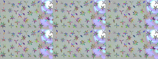 Raster illüstrasyonu. Gri renkli Asya tekstili. Çiçek desenini çiz.