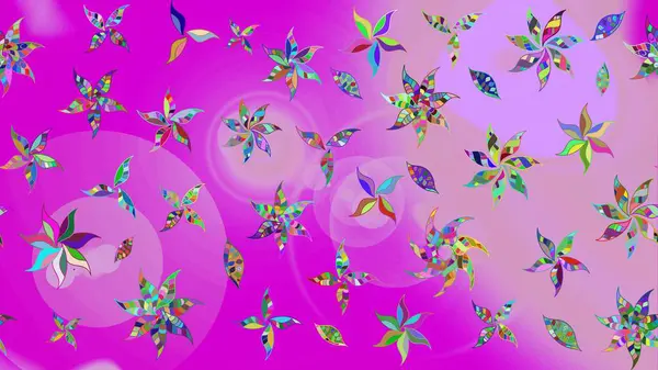 Modern çiçek arkaplanı. Halk tarzı. Moda baskıları için zarif bir şablon. Parlak renkli çiçekli ve mor yapraklı muhteşem bir çiçek deseni..