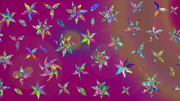 Çiçekli çiçek deseni, suluboya. Küçük çiçekte güzel bir çiçek deseni var. Raster deseni.